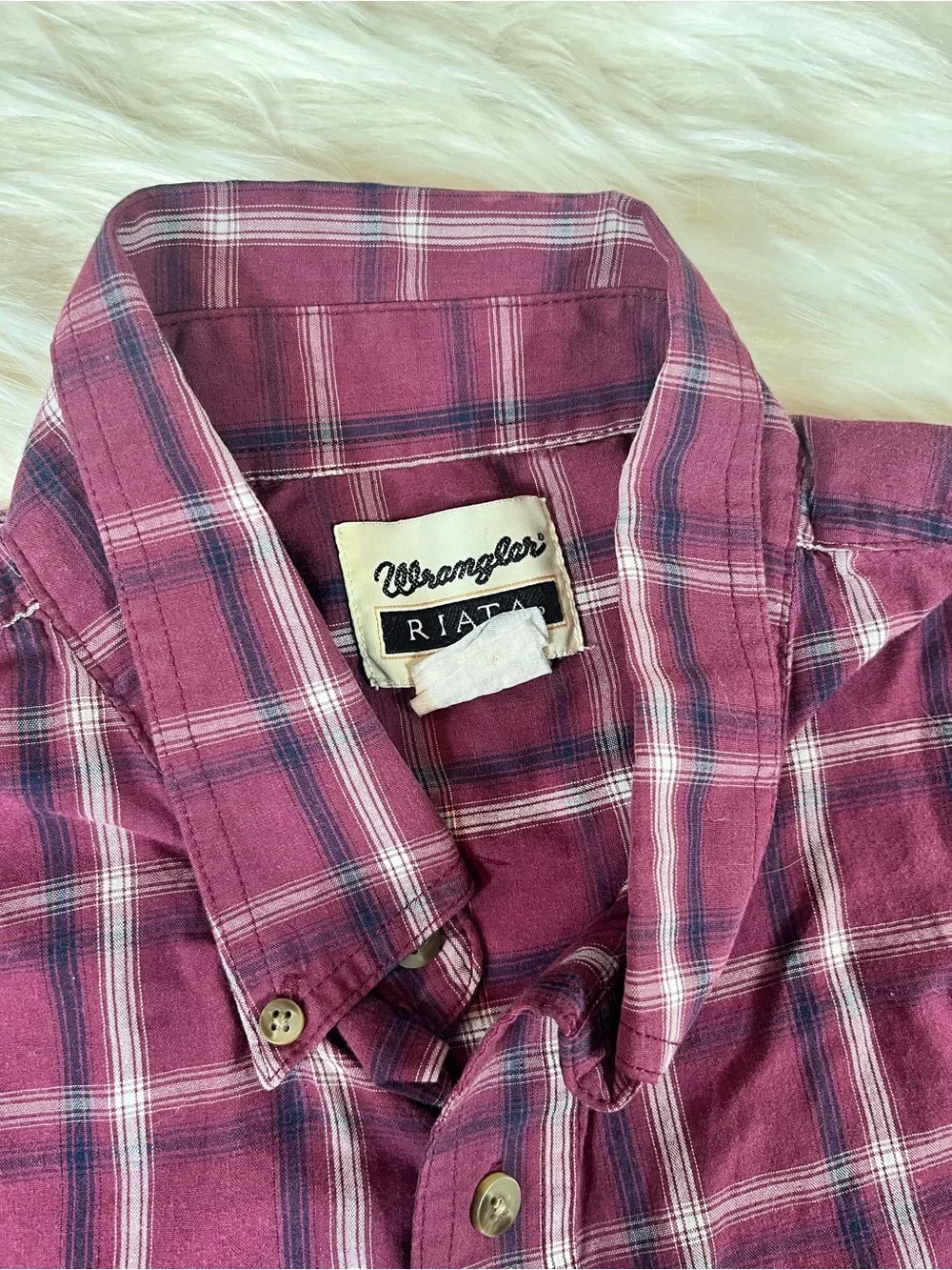 Wrangler Riata Western Shirt Men's XL Red Plaid - Picture 3 of 5